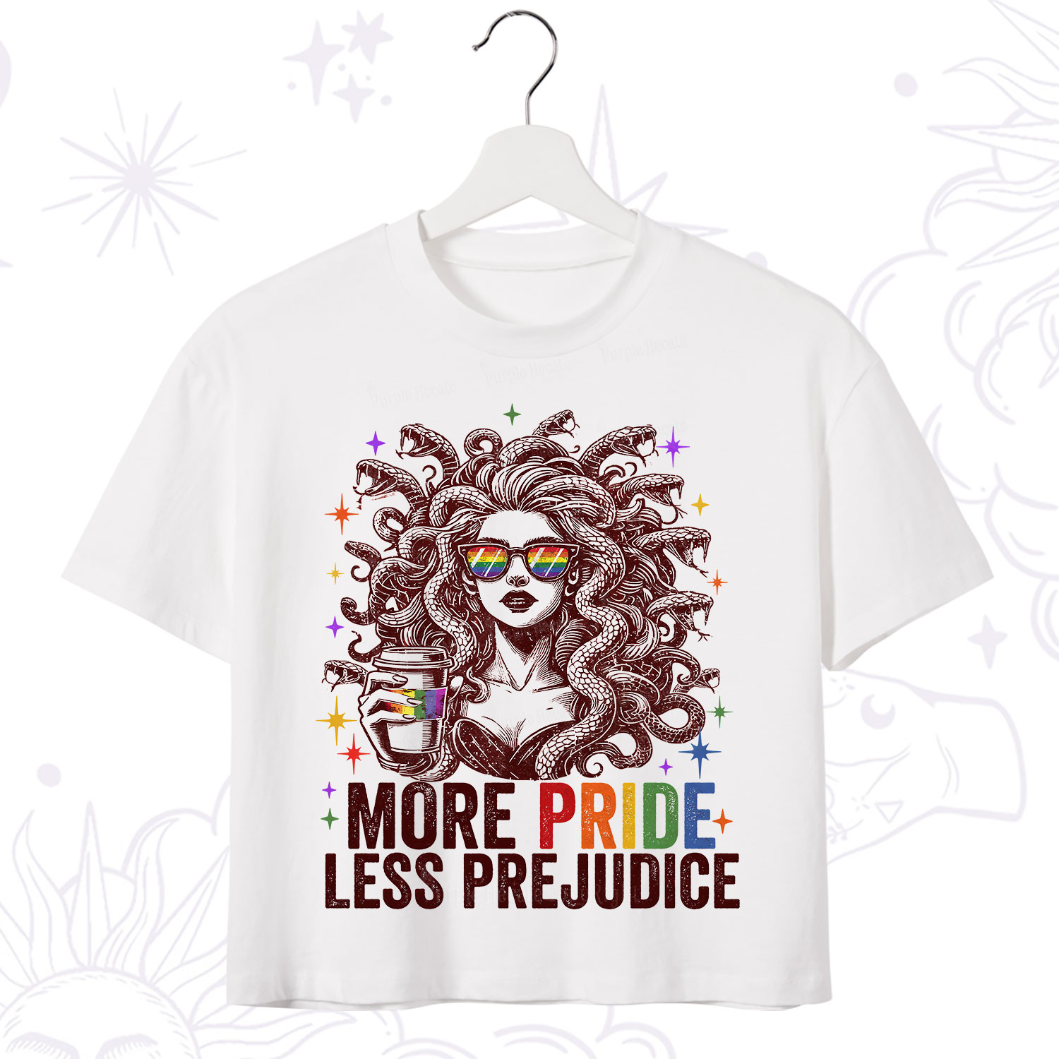 Purplehecate More Pride Less Prejudice Medusa Crop T-Shirt