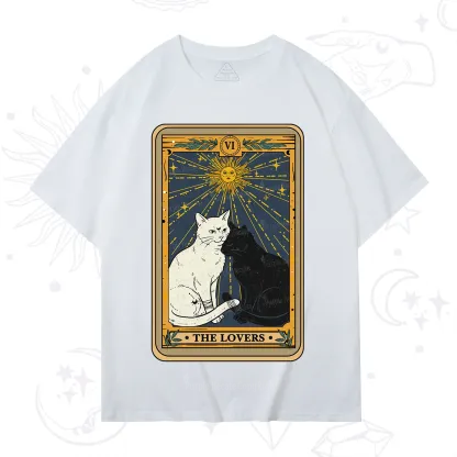 Purplehecate The Lovers Cat Tarot Card T-Shirt