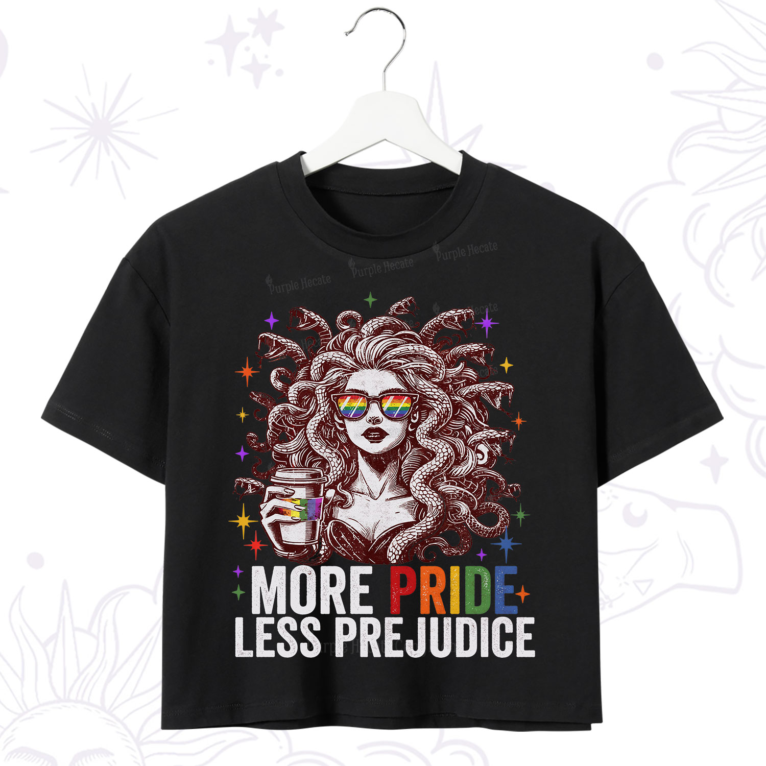 Purplehecate More Pride Less Prejudice Medusa Crop T-Shirt