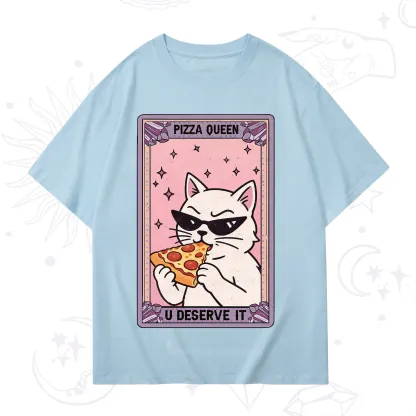 Purplehecate The Pizza Queen Cat Tarot T-Shirt