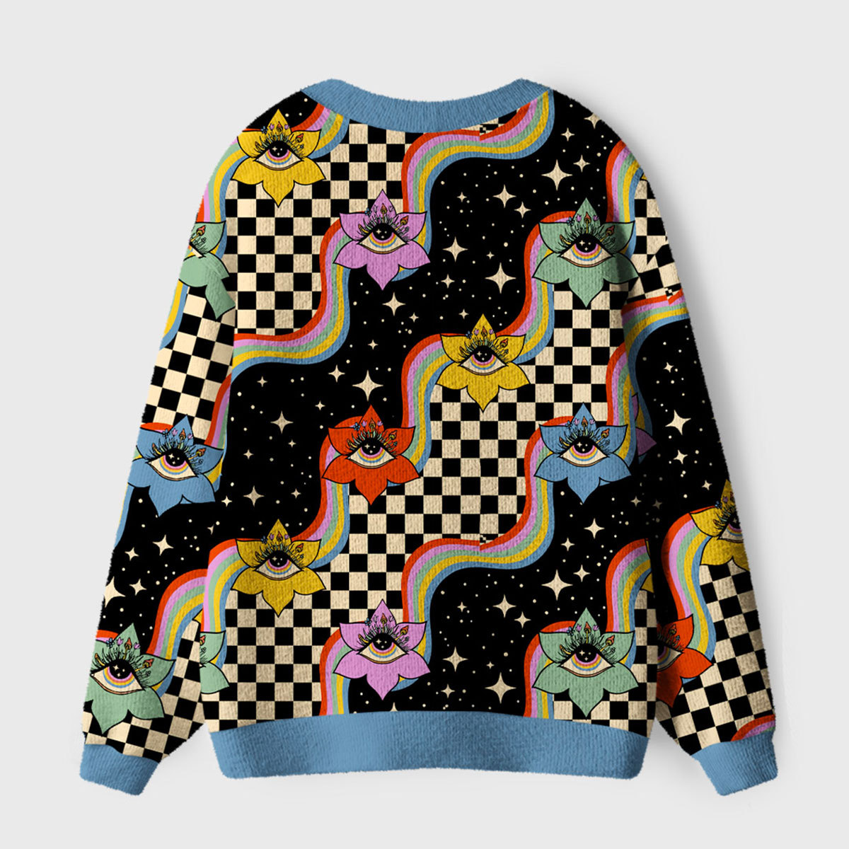 Purplehecate Vision Trip Ugly Cardigan Sweaters