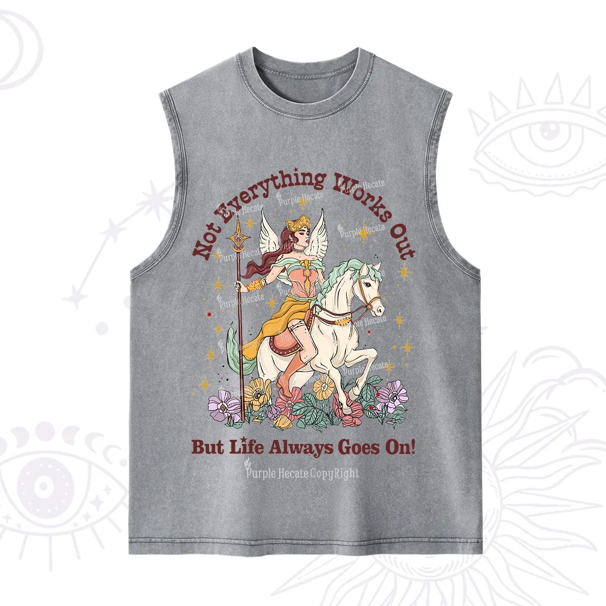 Purplehecate Not Everything Works Out But Life Always Goes On Washed Tank