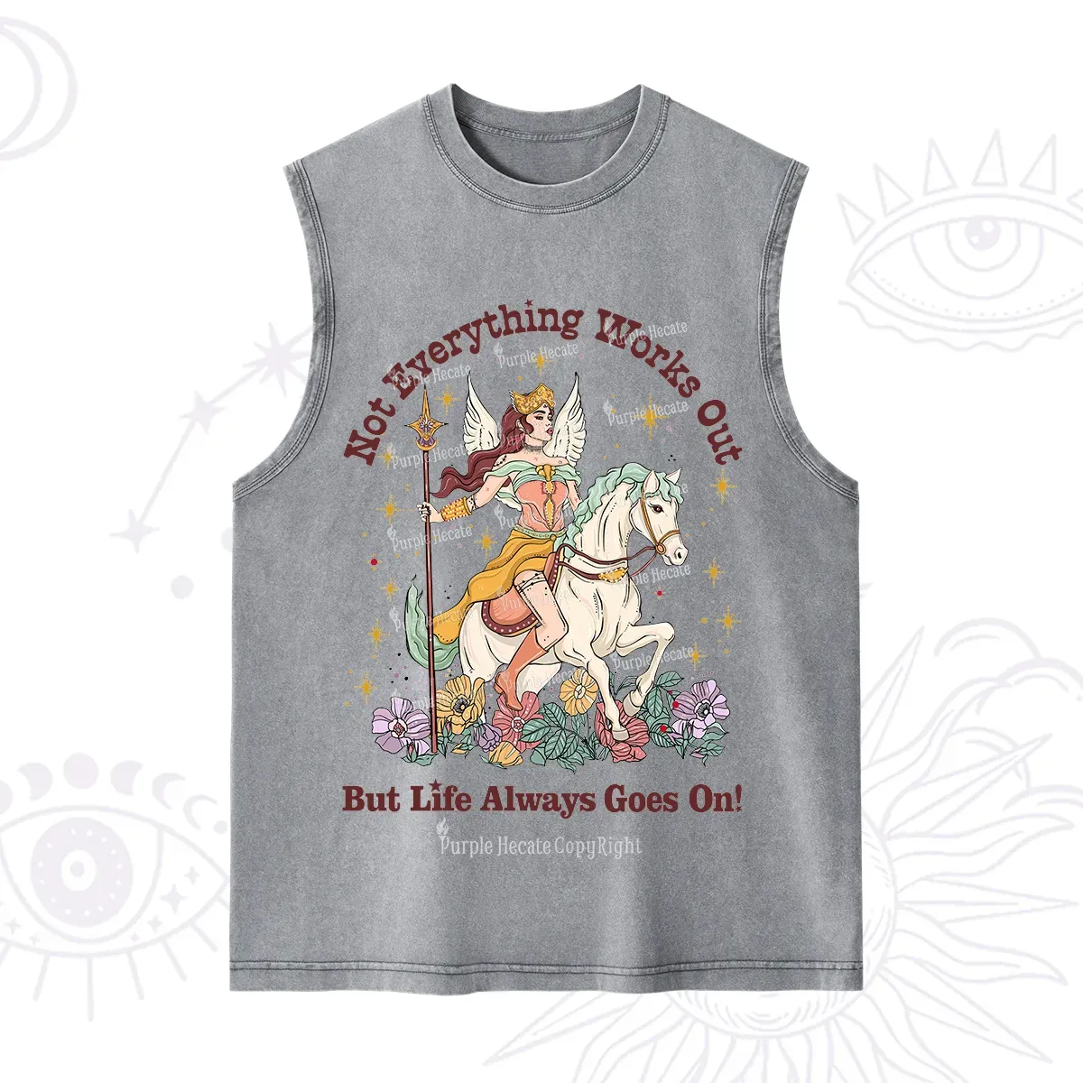 Purplehecate Not Everything Works Out But Life Always Goes On Washed Tank