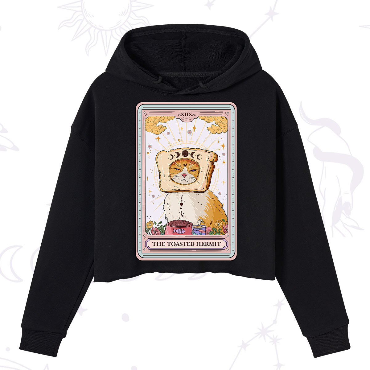 Purplehecate The Toasted Hermit Tarot Crop Hoodie
