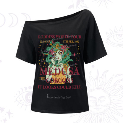 Purplehecate Medusa The Gorgons One-Shoulder T-Shirt