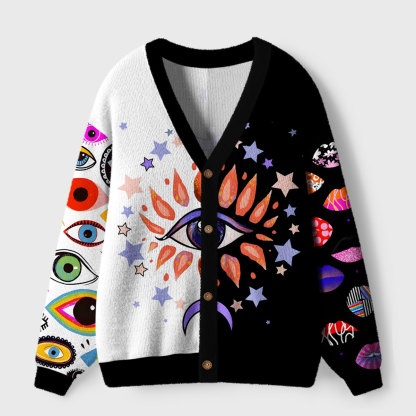 Purplehecate Stellar Gaze Ugly Ugly Cardigan Sweaters