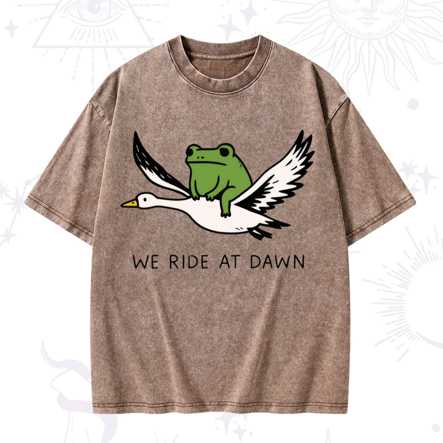 Purplehecate We Ride at Dawn Washed T-Shirt