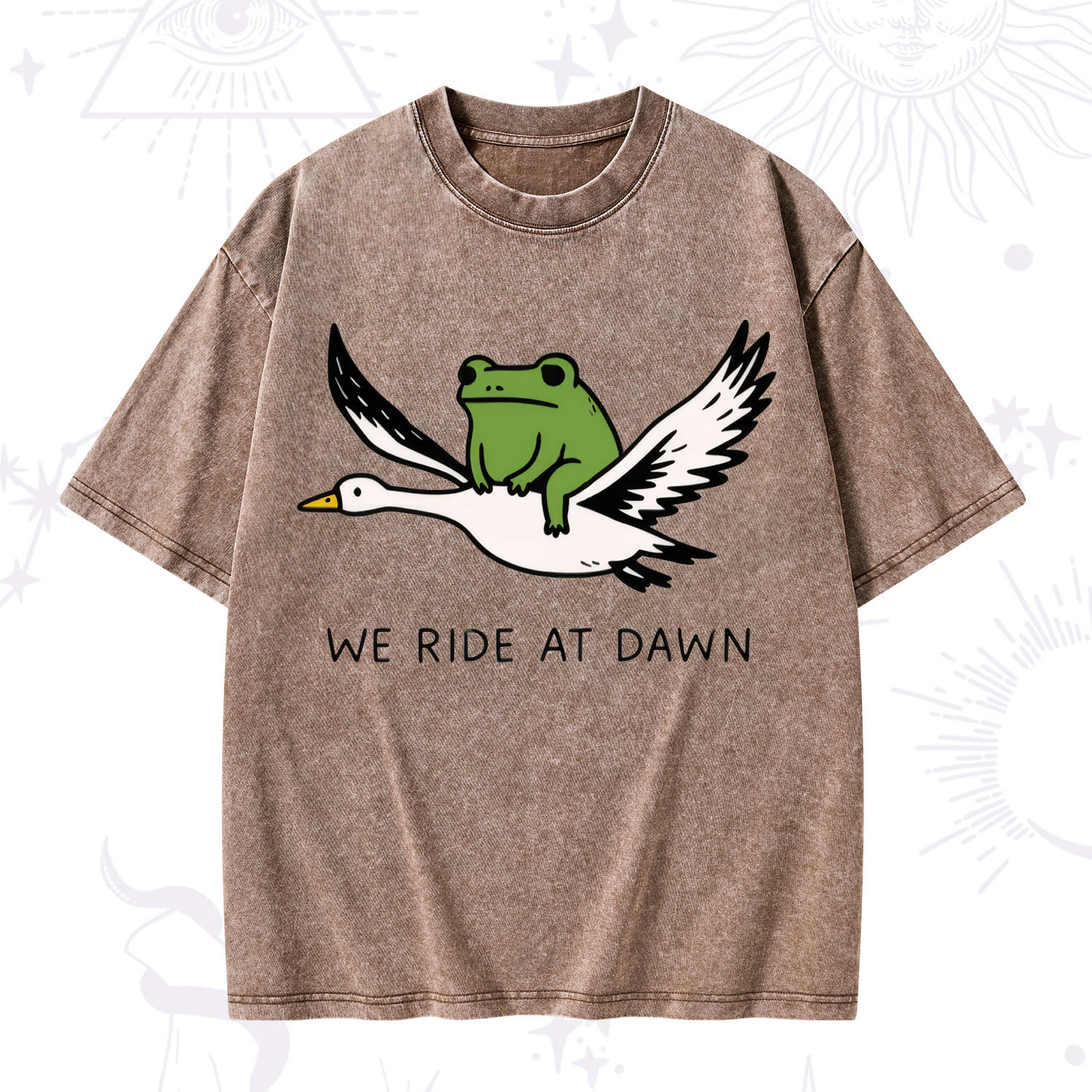 Purplehecate We Ride at Dawn Washed T-Shirt