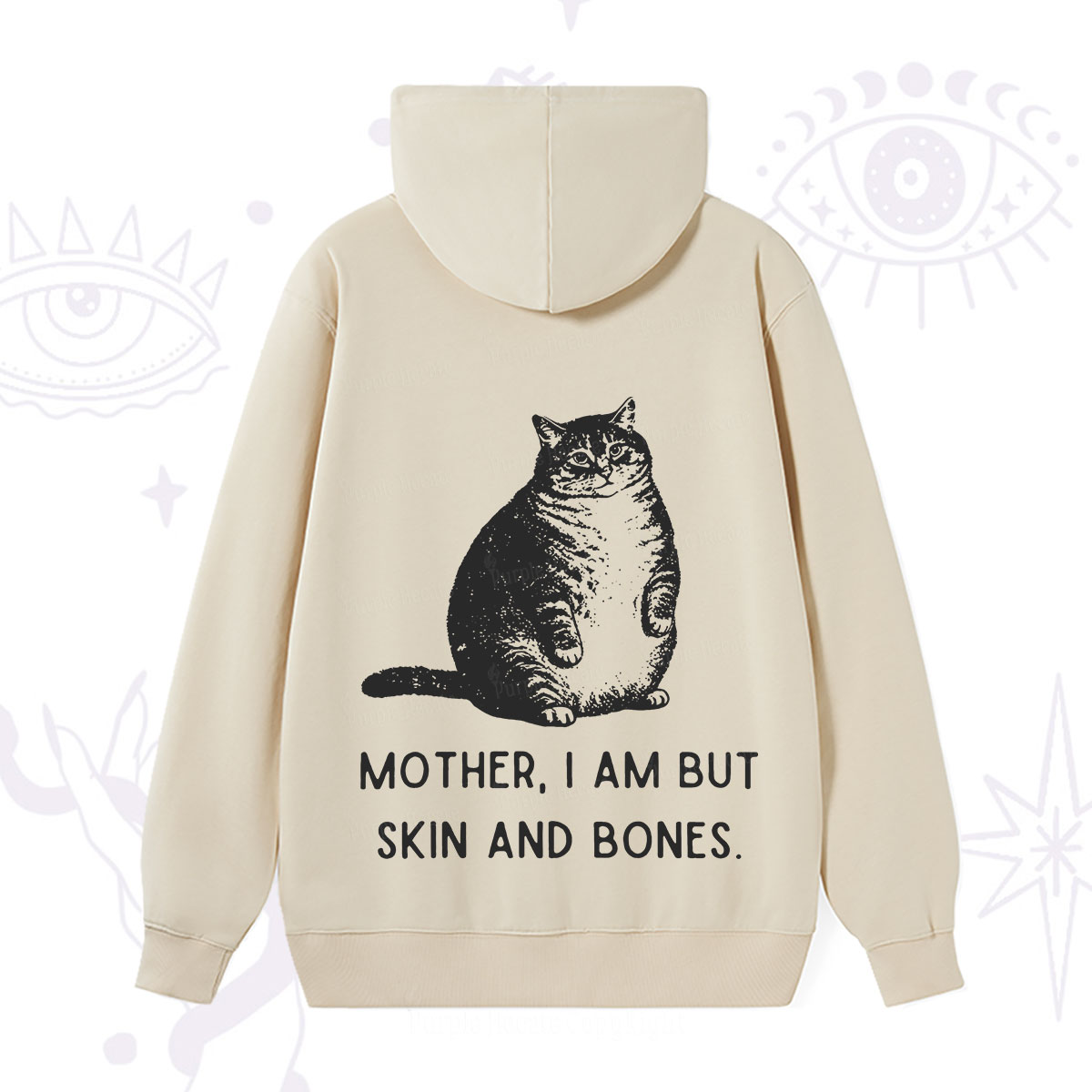 Purplehecate Cat Mother I Am But Skin And Bones Hoodie