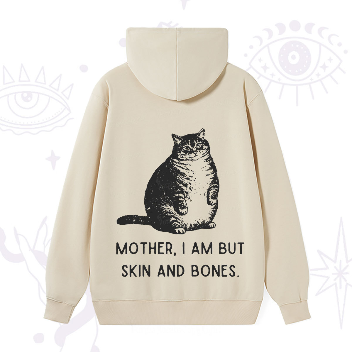 Purplehecate Cat Mother I Am But Skin And Bones Hoodie