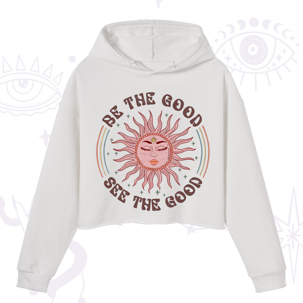 Purplehecate Be the Good See the Good Crop Hoodie