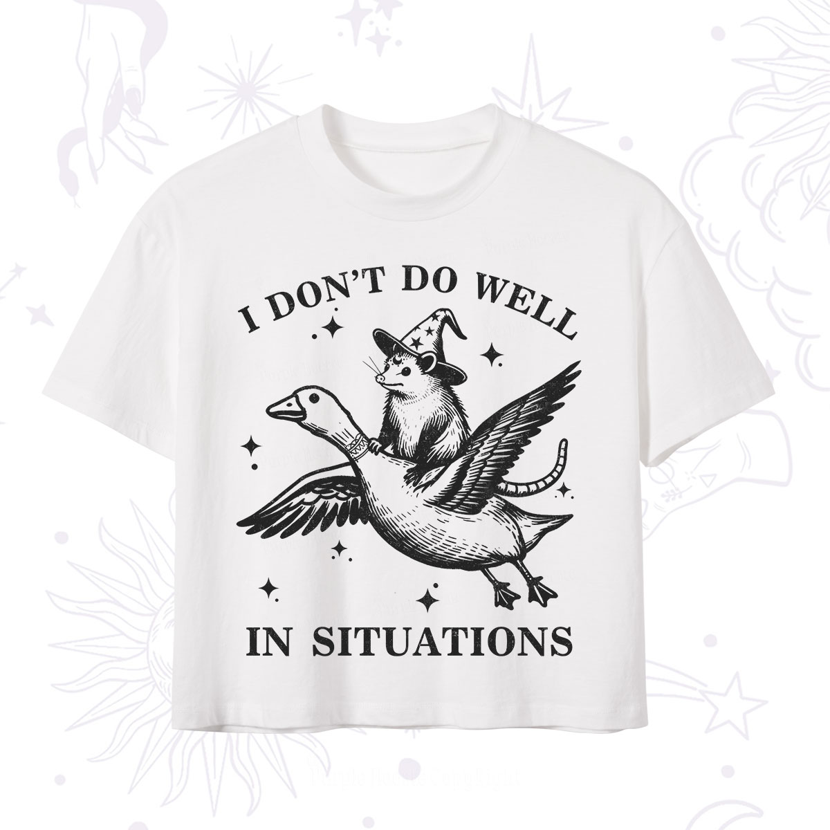 Purplehecate I Don't Do Well In Situations Crop T-Shirt