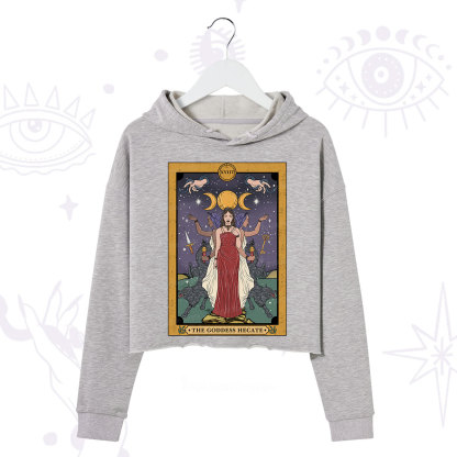 Purplehecate The Goddess Hecate Tarot Crop Hoodie
