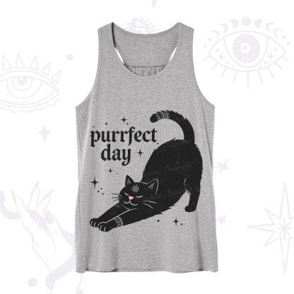 Purplehecate Purrfect Day Black Cat Tank