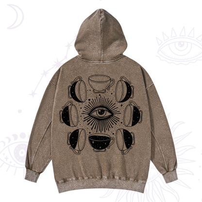 Purplehecate Moon Phase Coffee Washed Hoodie