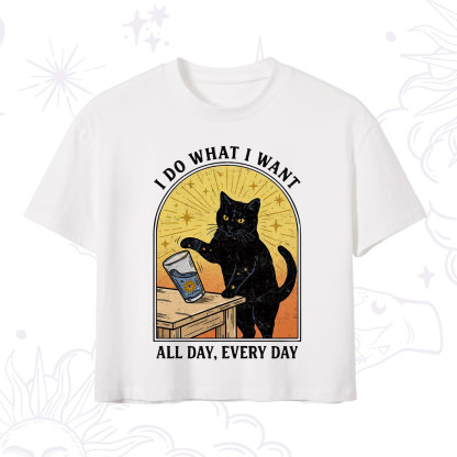 Purplehecate I Do What I What Crop T-Shirt