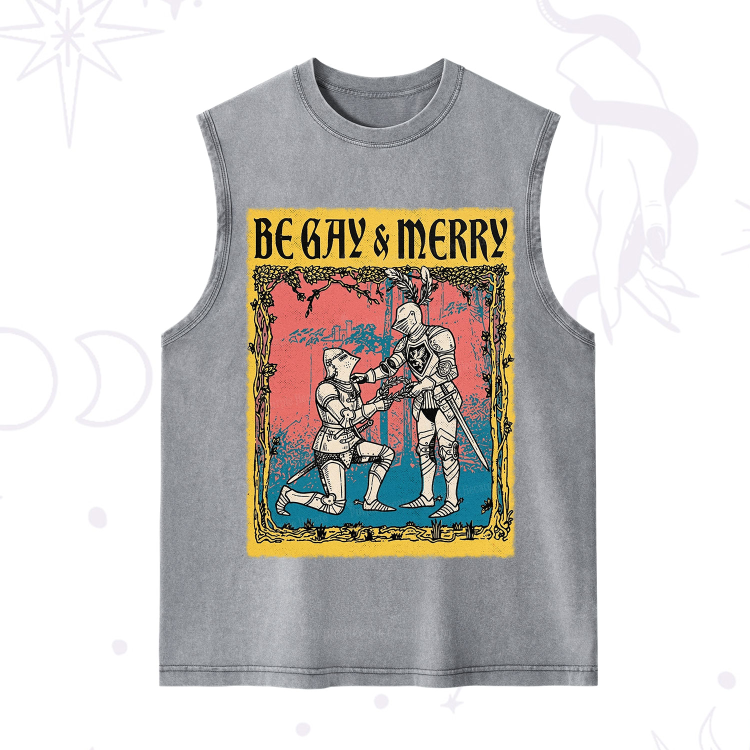 Purplehecate Be Gay Merry Medieval Knights Washed Tank