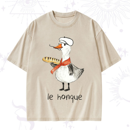 Purplehecate Funny French Goose Washed T-Shirt