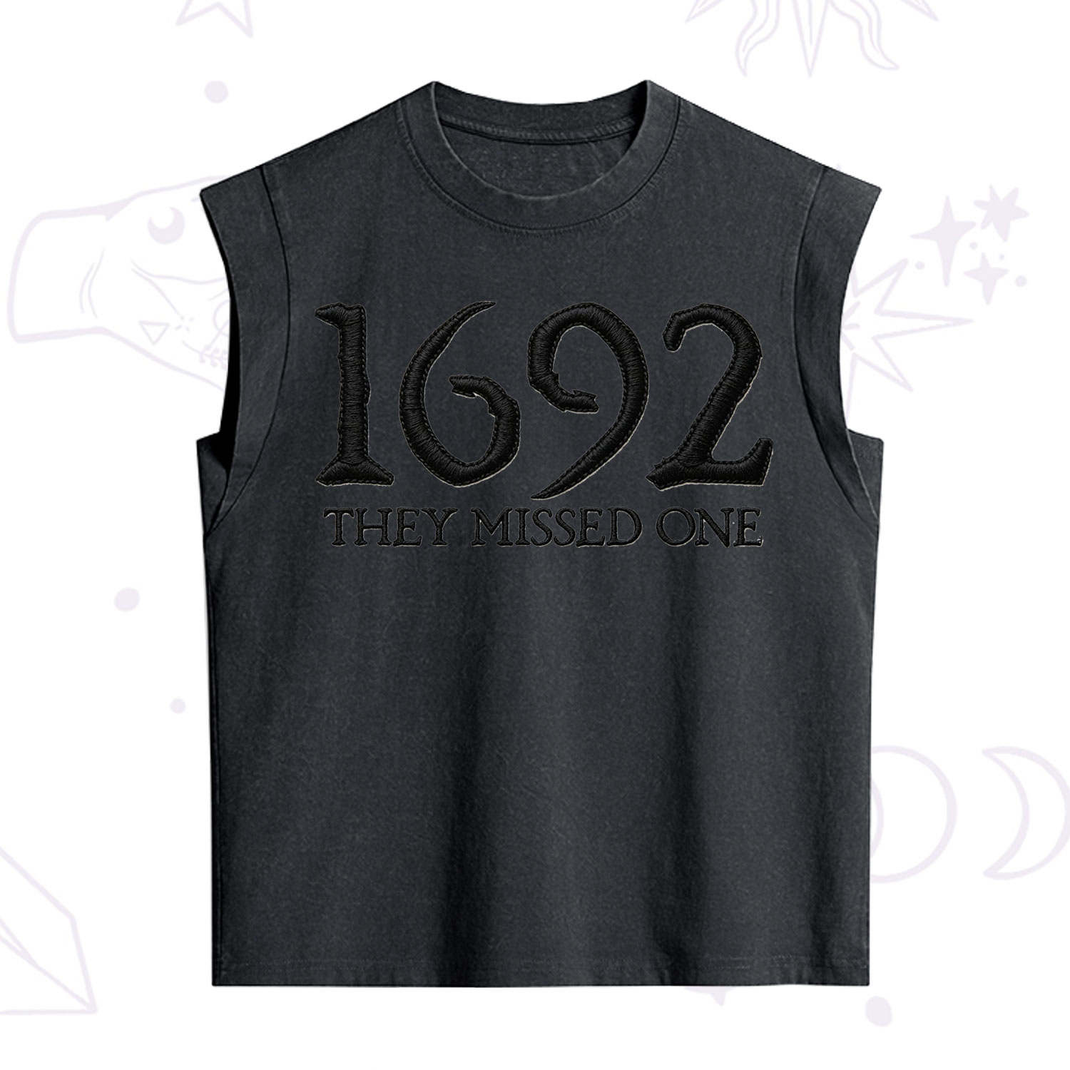Purplehecate 1692 They Missed One Embroidered Vintage Washed Tank
