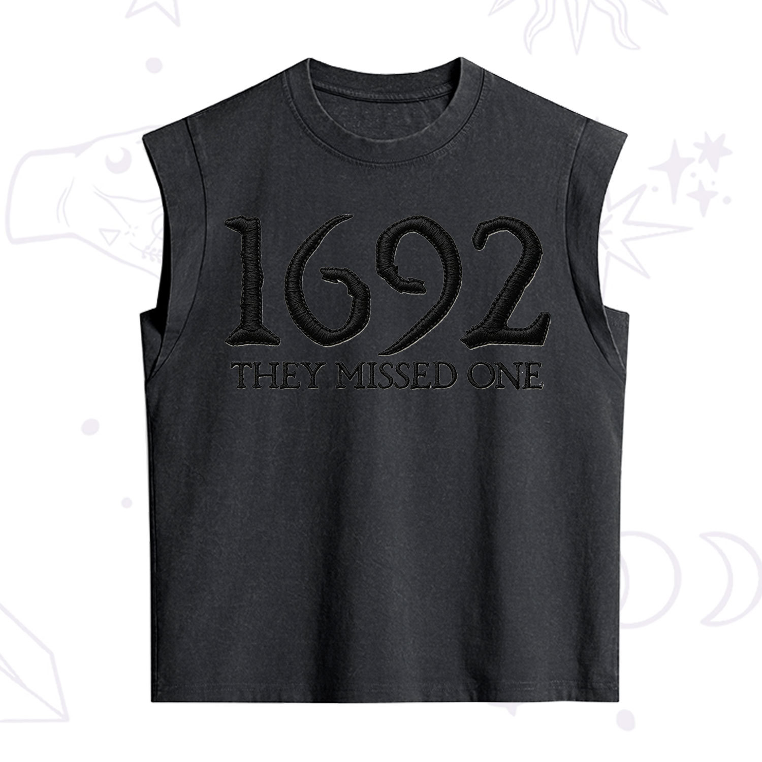 Purplehecate 1692 They Missed One Embroidered Vintage Washed Tank
