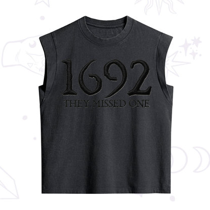 Purplehecate 1692 They Missed One Embroidered Vintage Washed Tank