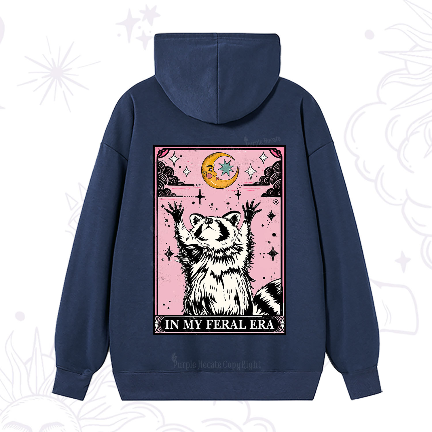 Purplehecate The In My Feral Era Tarot Raccoon Hoodie
