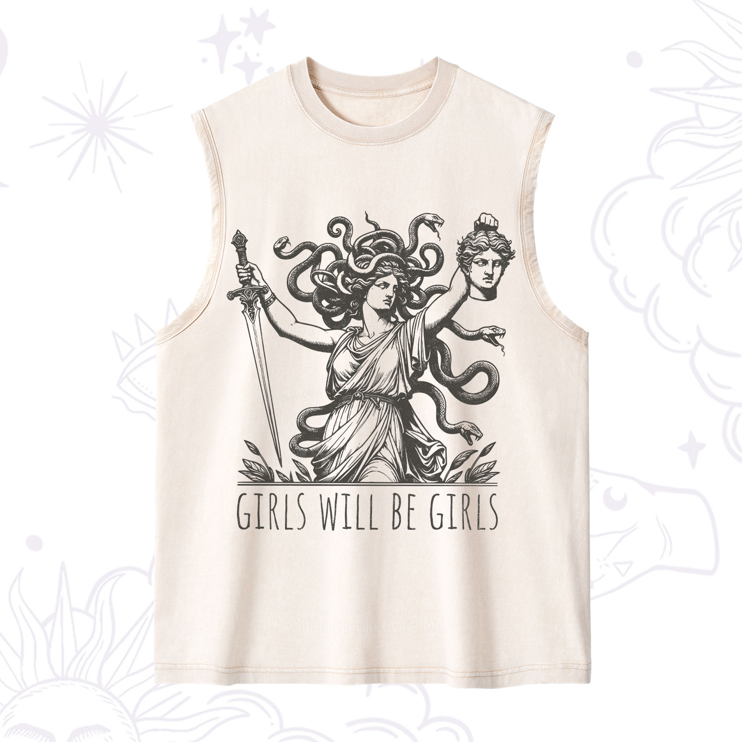 Purplehecate Girls Will Be Girls Medusa Washed Tank