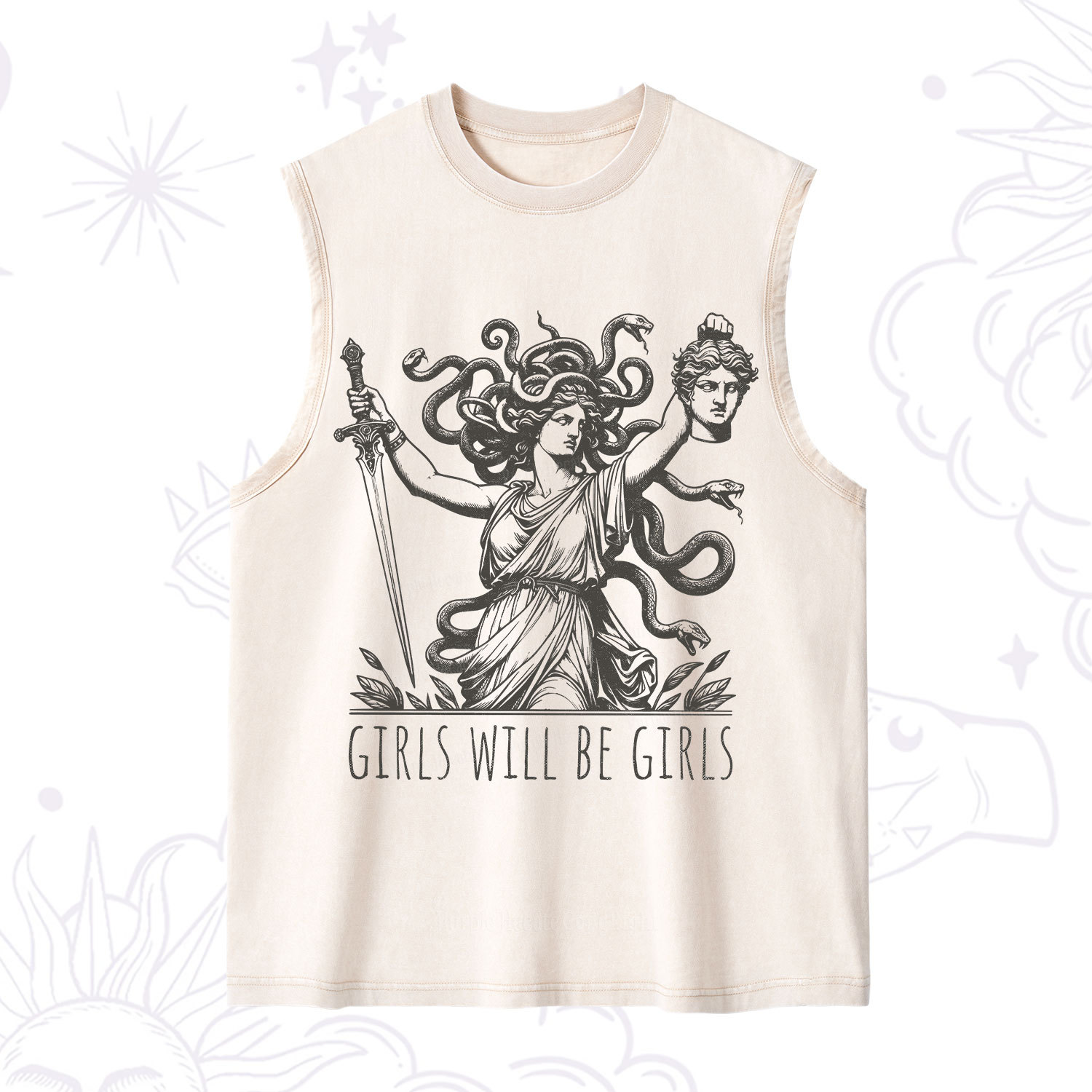 Purplehecate Girls Will Be Girls Medusa Washed Tank
