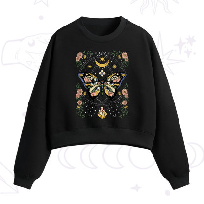 Purplehecate I Am Opening Crop Sweatshirt