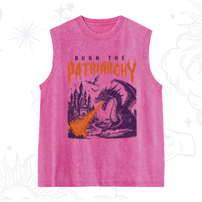 Purplehecate Burn the Patriarchy Dragon Washed Tank