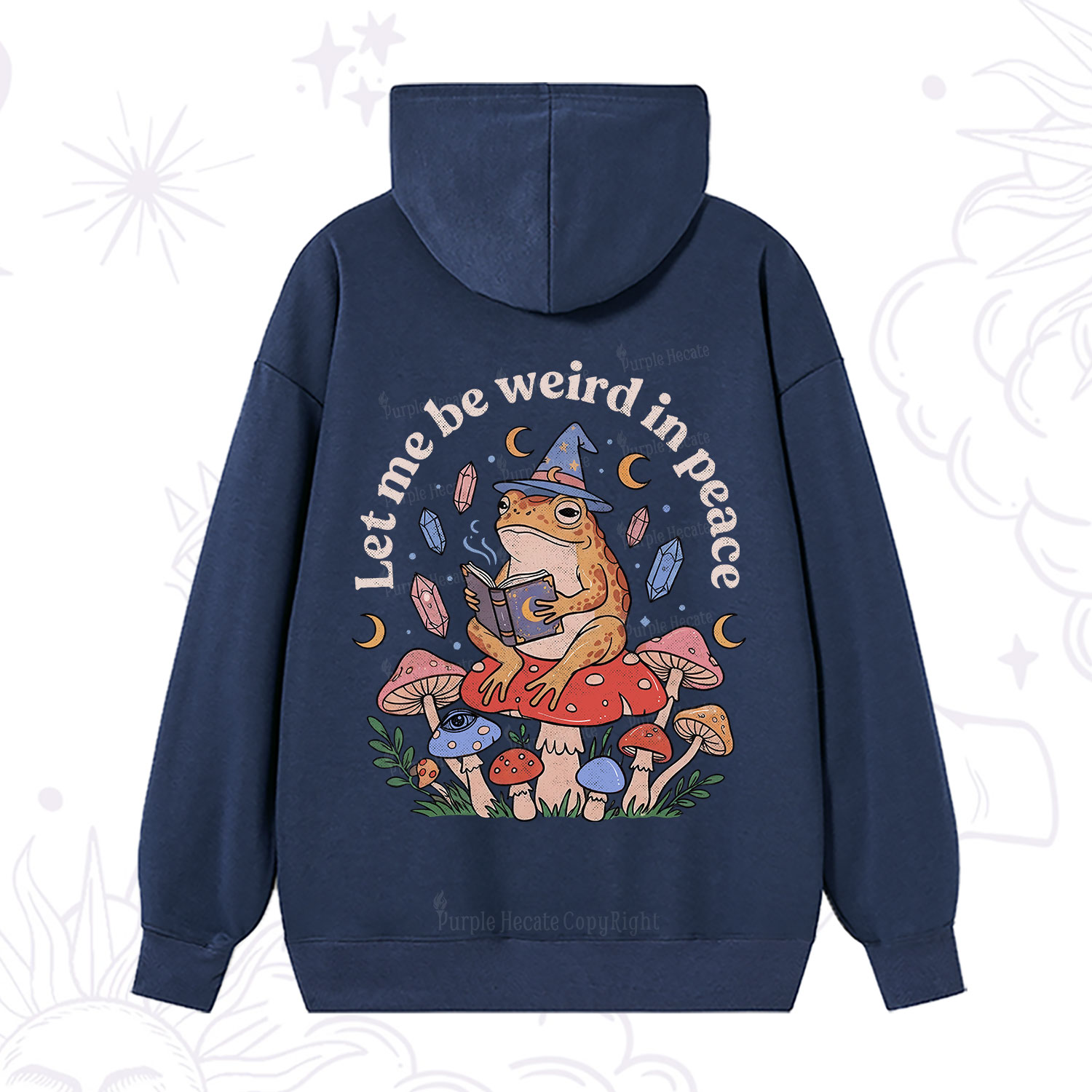 Purplehecate Let Me Be Weird in Peace Frog Hoodie