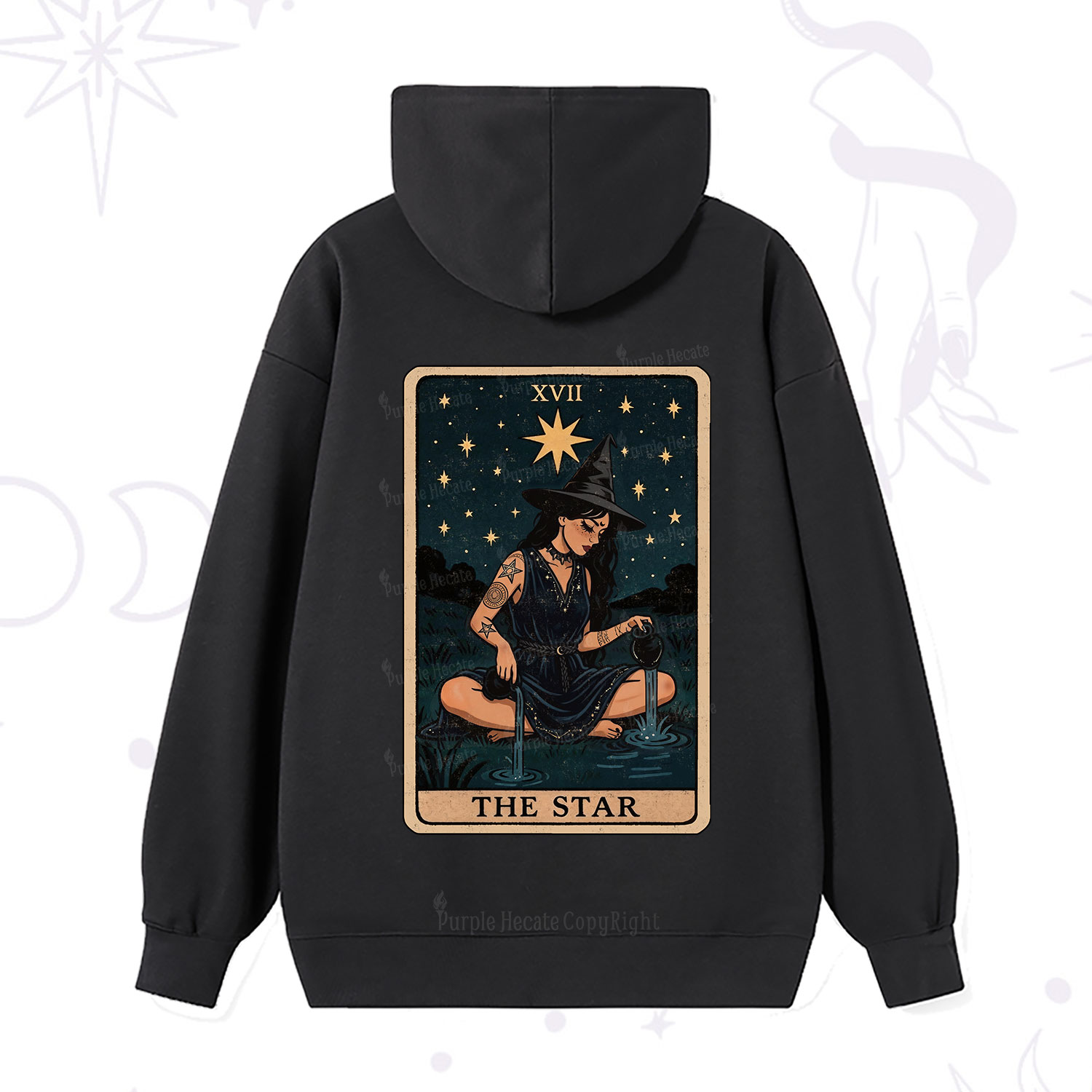 Purplehecate The Star Witch Tarot Hoodie