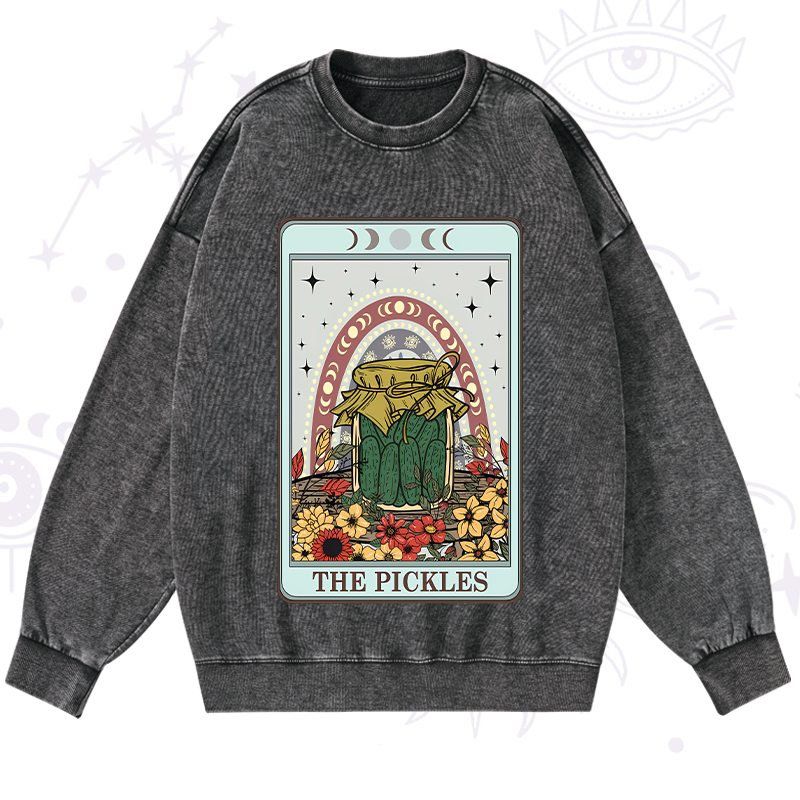 Purplehecate The Pickles Tarot Washed Sweatshirt