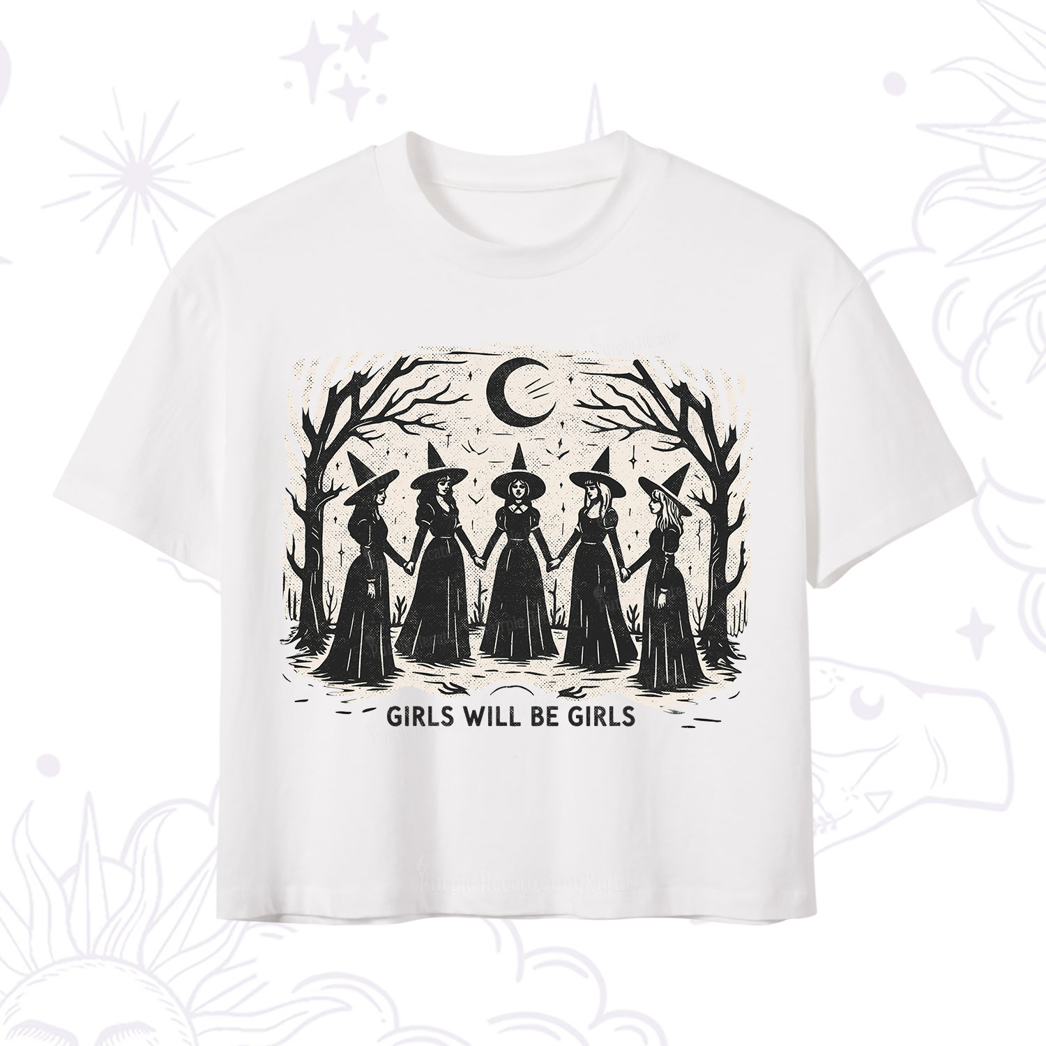 Purplehecate Girls Will Be Girls Crop T-Shirt