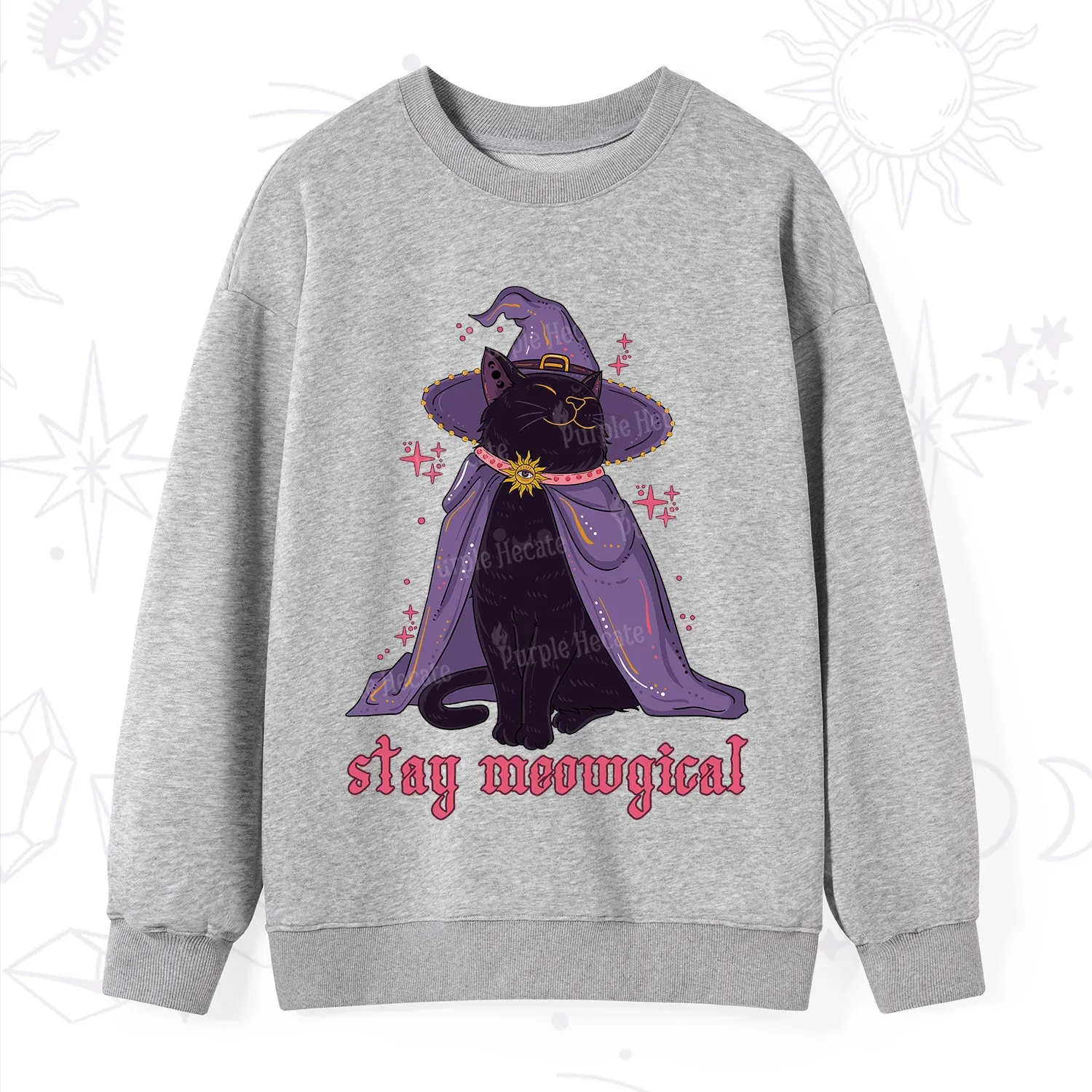 Purplehecate Stay Meowgical Cat Sweatshirt