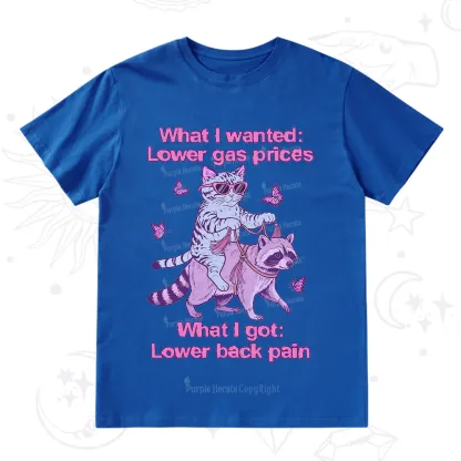 Purplehecate Lower Gas Prices Lower Back Pain Cat T-Shirt