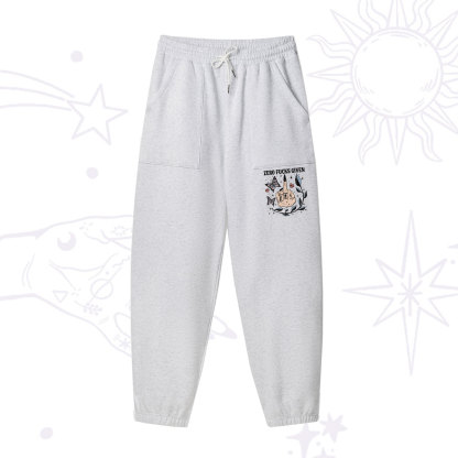 Purplehecate Zero Fucks Given Fleece Sweatpants