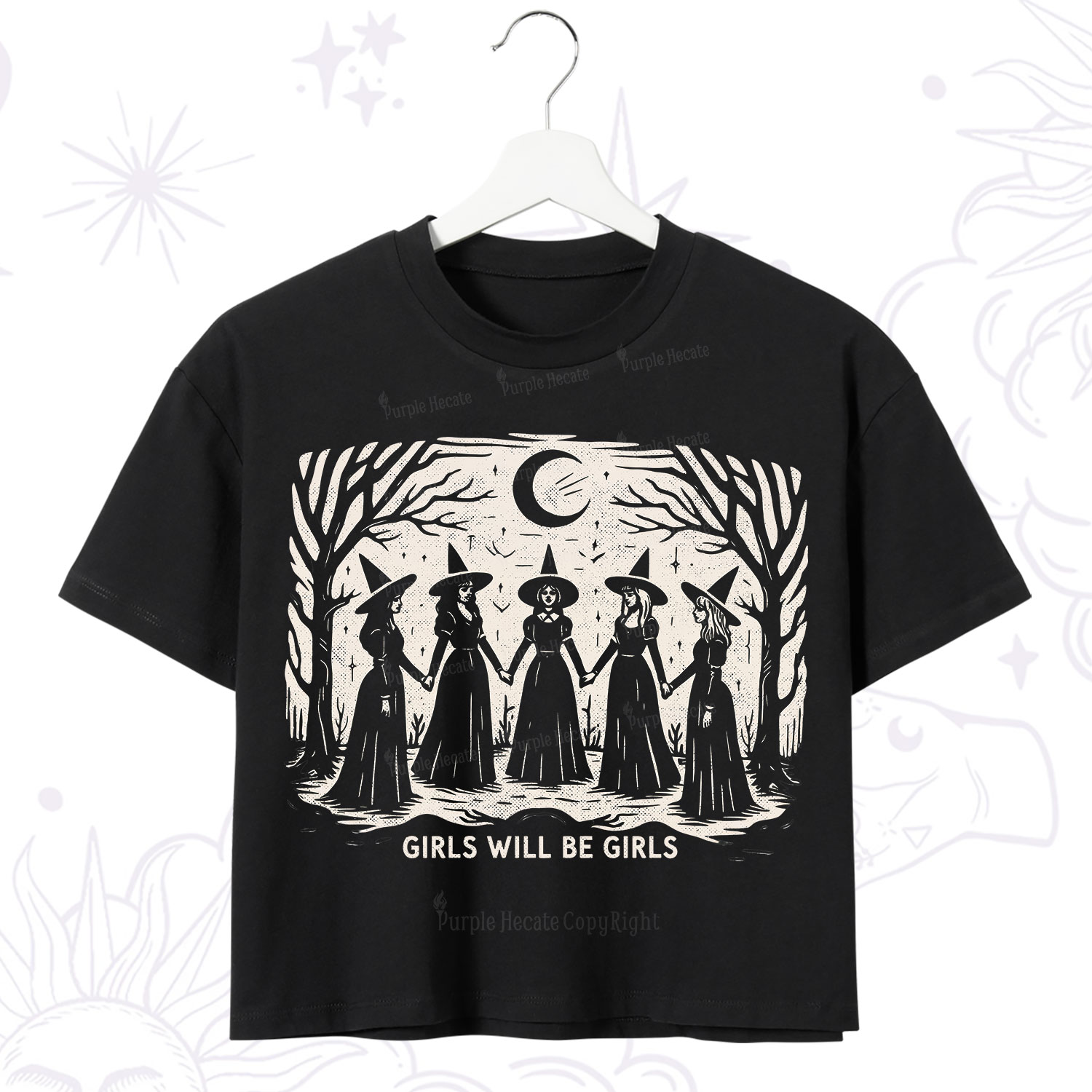 Purplehecate Girls Will Be Girls Crop T-Shirt