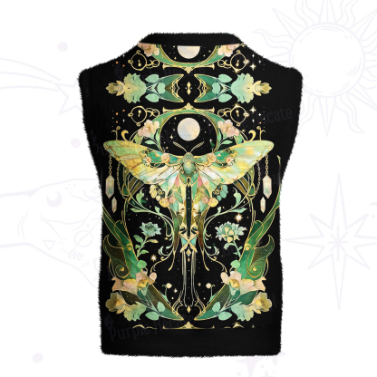 Purplehecate Moon Moth Rave Ugly Sweater Vest