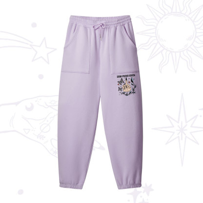Purplehecate Zero Fucks Given Fleece Sweatpants