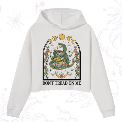 Purplehecate Don't Tread On Me Crop Hoodie