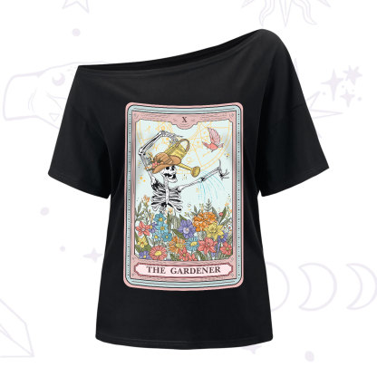Purplehecate The Gardener Tarot One-Shoulder T-Shirt