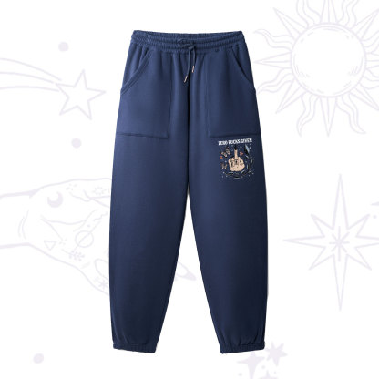 Purplehecate Zero Fucks Given Fleece Sweatpants