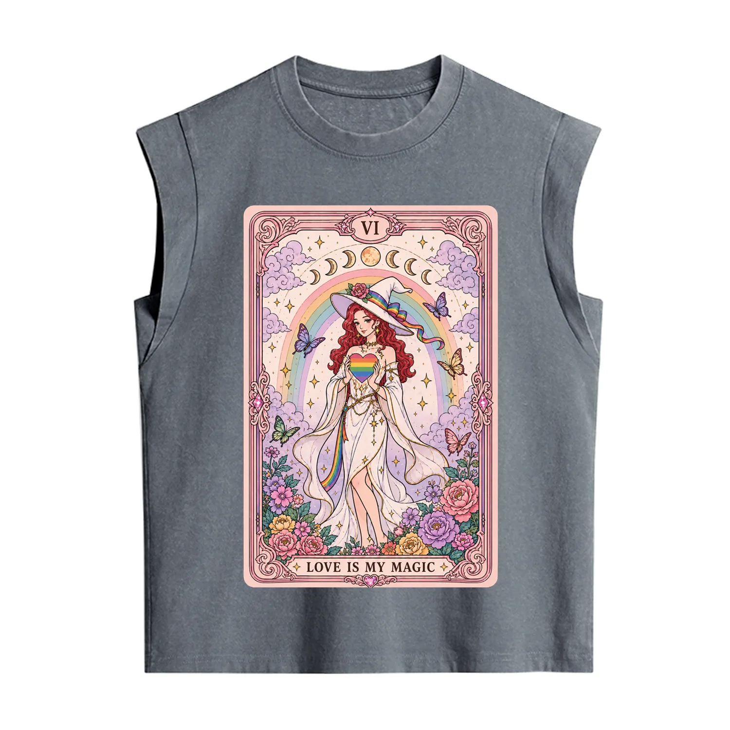 Purplehecate The Love Is My Magic Tarot Pride Vintage Washed Tank