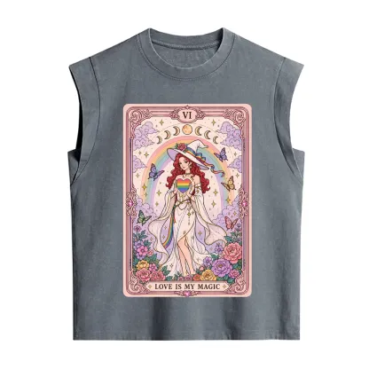Purplehecate The Love Is My Magic Tarot Pride Vintage Washed Tank