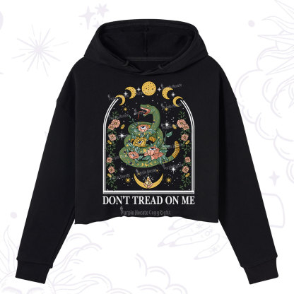 Purplehecate Don't Tread On Me Crop Hoodie