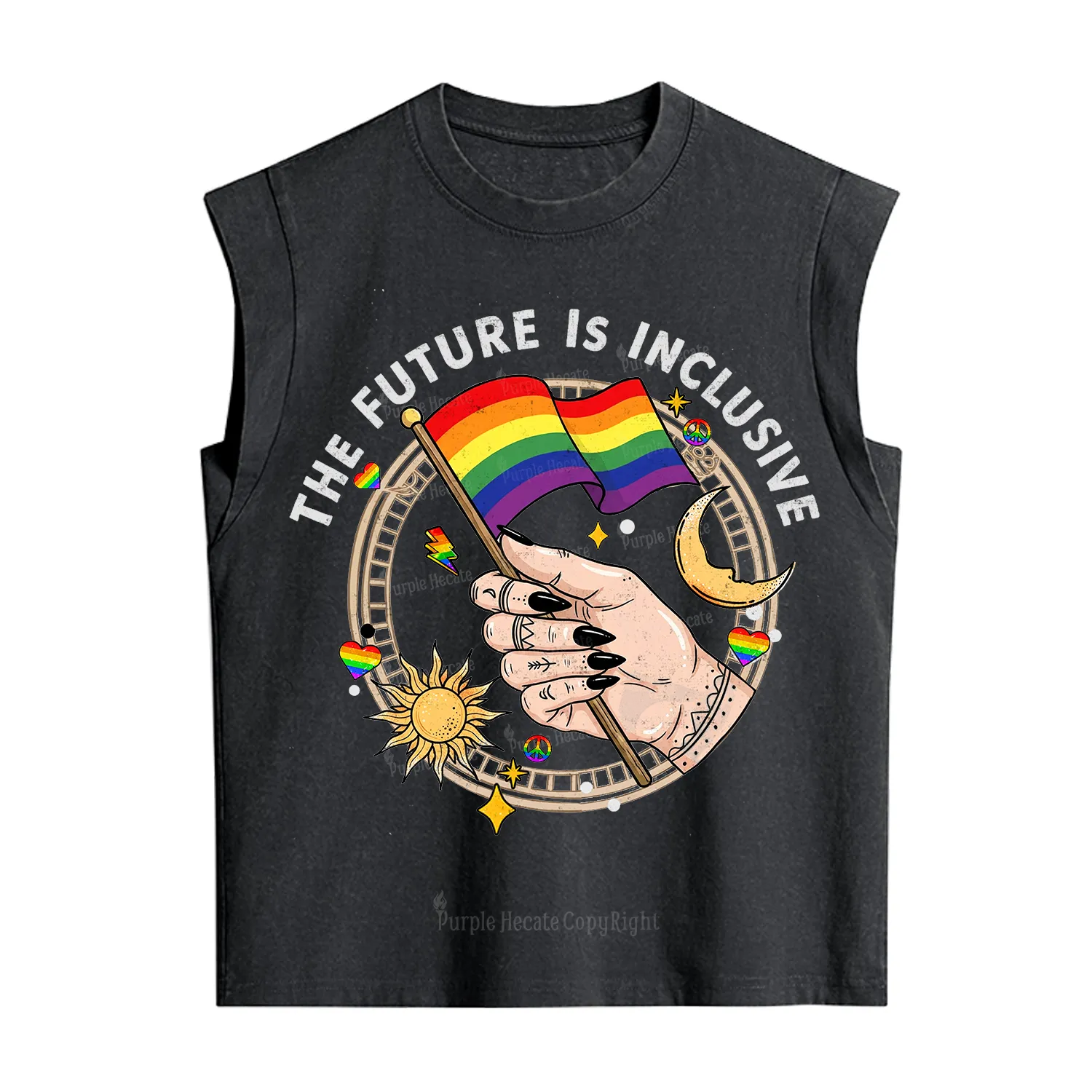 Purplehecate The Future Is Inclusive Vintage Washed Tank