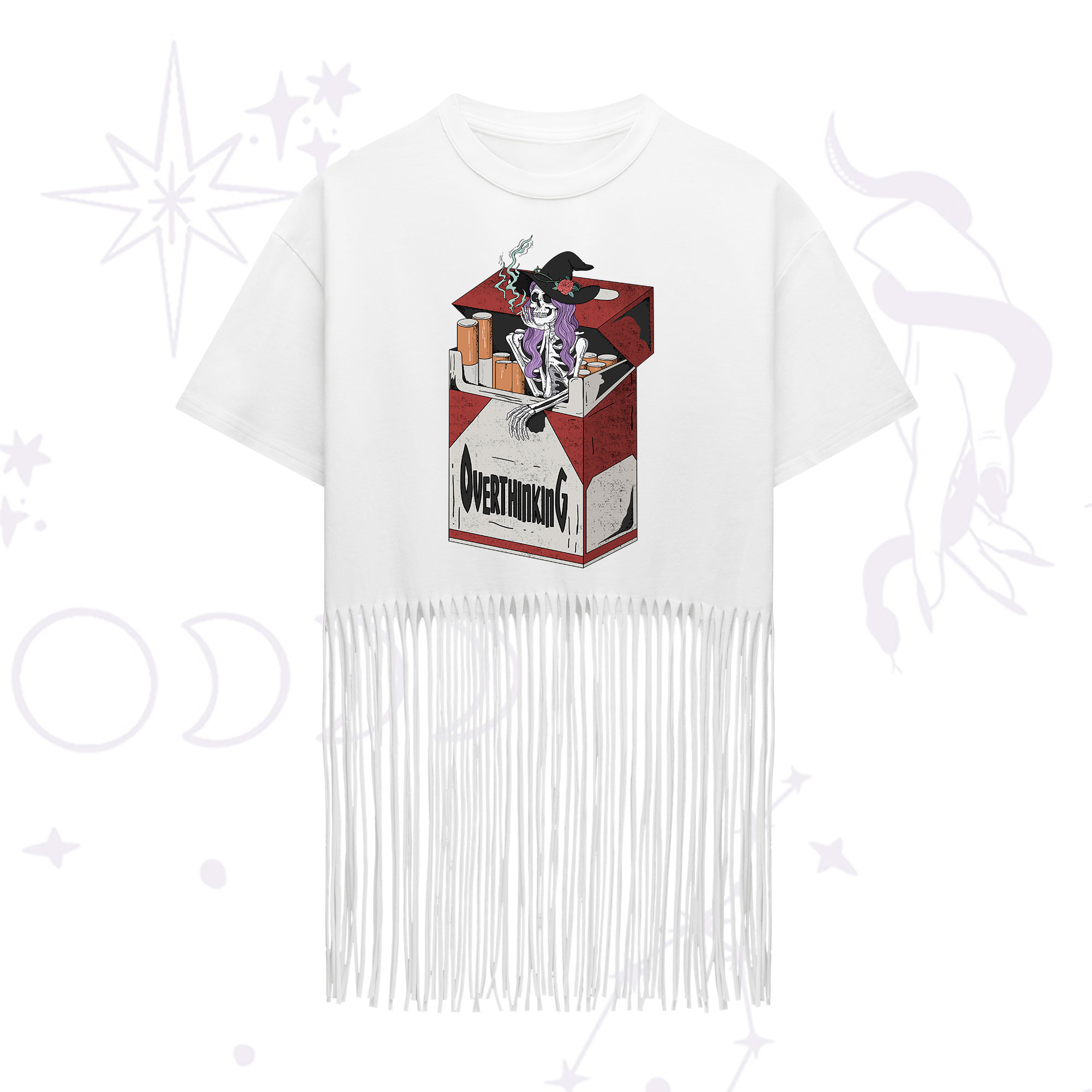Purplehecate Overthinking Fringe Hem T-Shirt