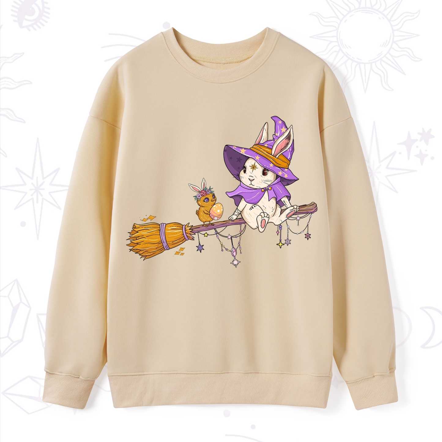 Purplehecate Bunny Witch's Easter Adventure Sweatshirt