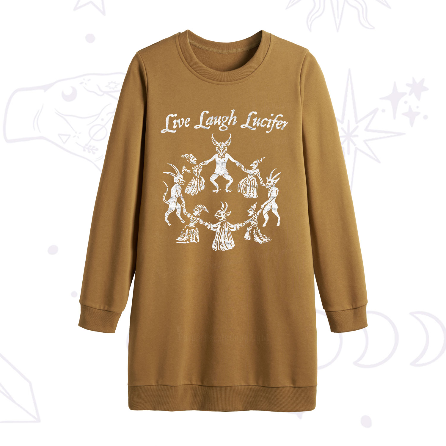Purplehecate Live Laugh Lucifer Sweatshirt Dress